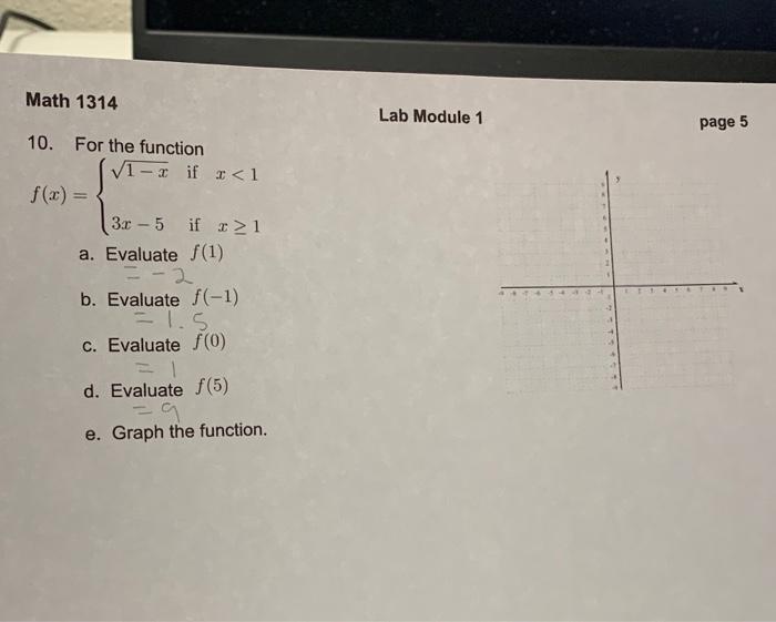 Math 1314 lab module 3 answers