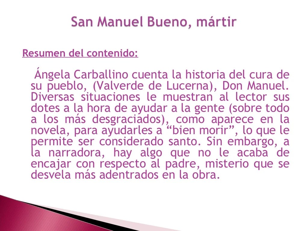 Analisis san manuel bueno martir