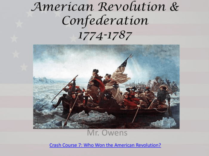 Guided reading and analysis the american revolution and confederation