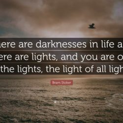 There are darknesses in life and there are lights