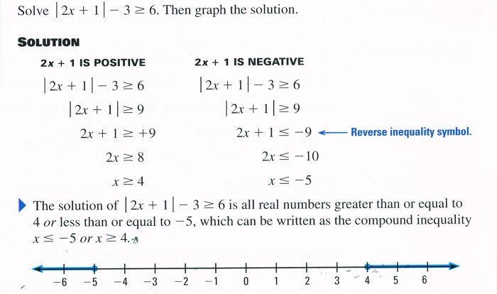 Absolute value equations and inequalities quiz part 1