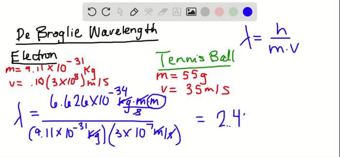 Wavelength broglie calculate kinetic proton