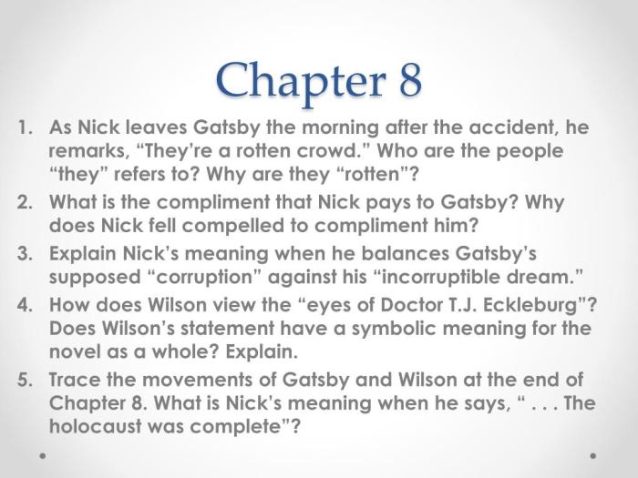 Gatsby chapter great ppt powerpoint presentation