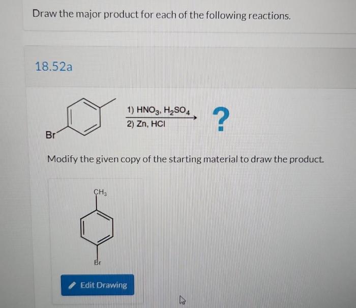 Modify the given copy of the starting material