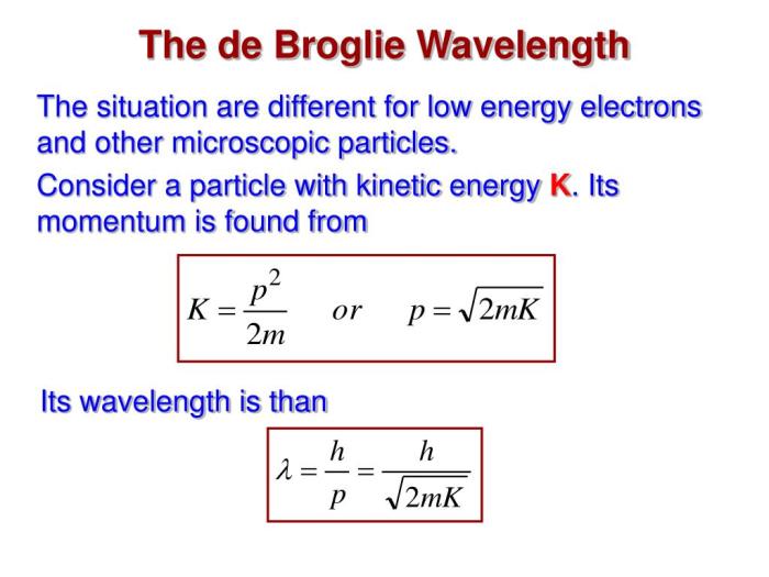 Calculate the de broglie wavelength of the bullet