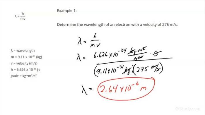 Calculate the de broglie wavelength of the bullet